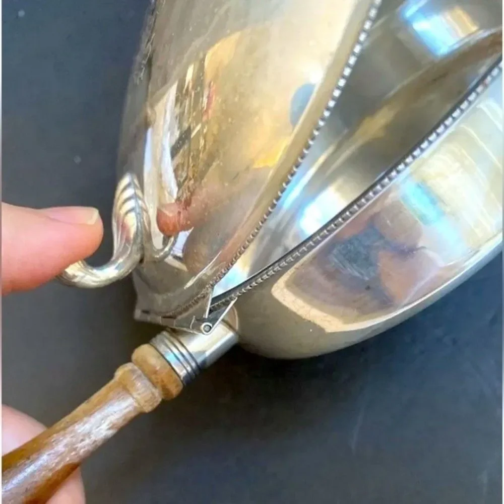 Sheffield Silver-plate W/ Lid Engraved EPC 300 Crumb Butler Ashtray VTG
